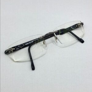 Stepper SI-6476 F022 Men Navy Rimless Titanium Glasses Frames ONLY 55-18-140